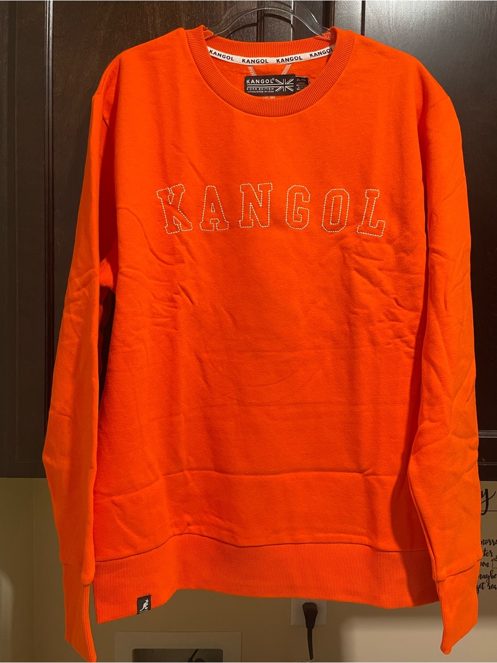 Vintage Deadstock Kangol Orange Crewneck Sweatshirt XL